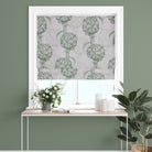 Elegant and durable Green Protea Linen Curtain Fabric for your home