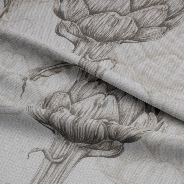 High-quality linen fabric in sepia shade for elegant curtains