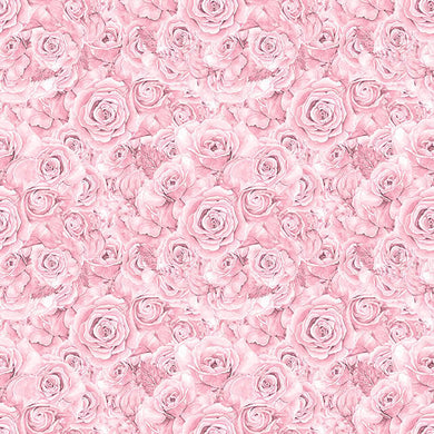 Roses Bouquet Cotton Curtain Fabric in Pink, perfect for adding a touch of elegance to any room decor