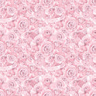 Roses Bouquet Cotton Curtain Fabric in Pink, perfect for adding a touch of elegance to any room decor