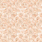 Roses Bouquet Cotton Curtain Fabric - Rose Gold