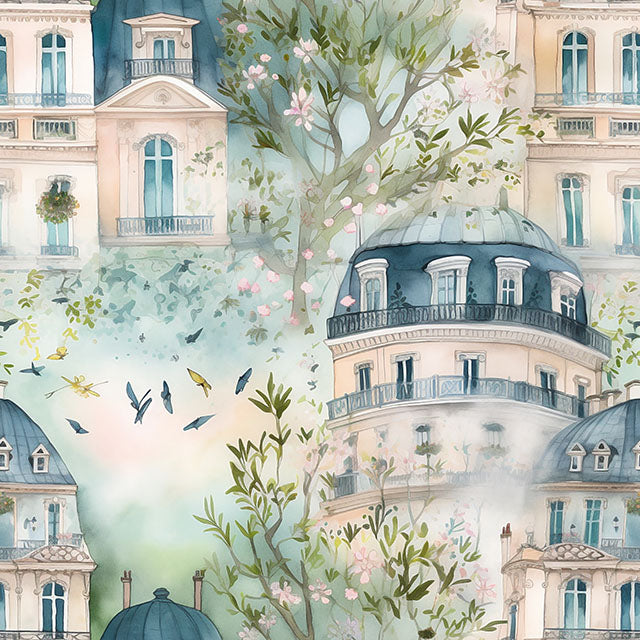 Rue Montorguell Cotton Curtain Fabric - Blue