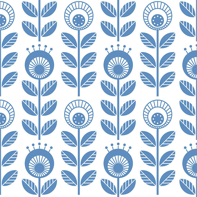 Échantillon de tissu en coton Scandi - Bleuet