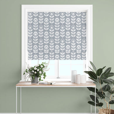 Grey Cotton Curtain Fabric with Minimalistic Scandinavian Design for Home Decor