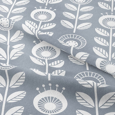 High-Quality Scandinavian Cotton Curtain Fabric in Elegant Grey Color