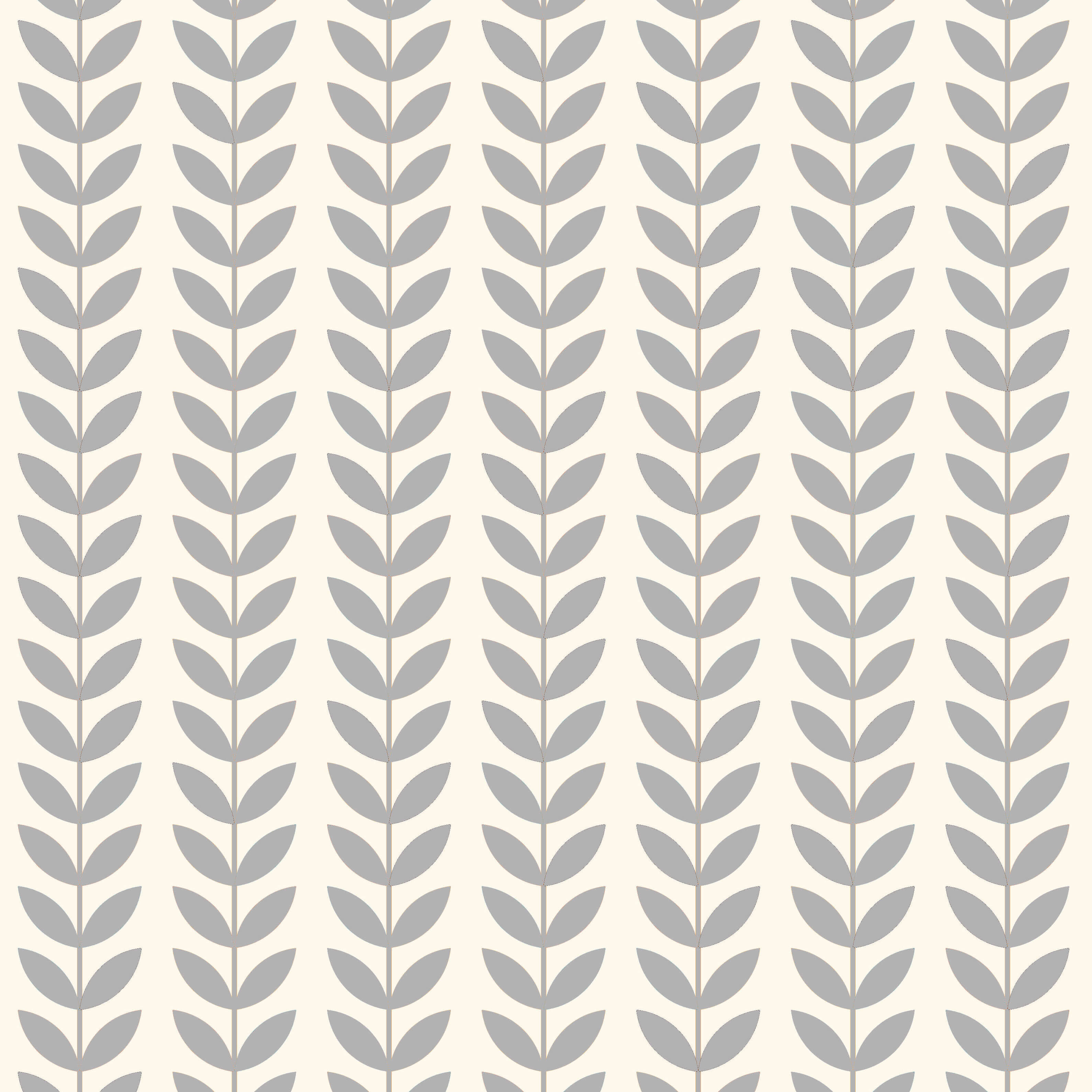 Flatlay of grey stem and leaf design on neutral background fabric