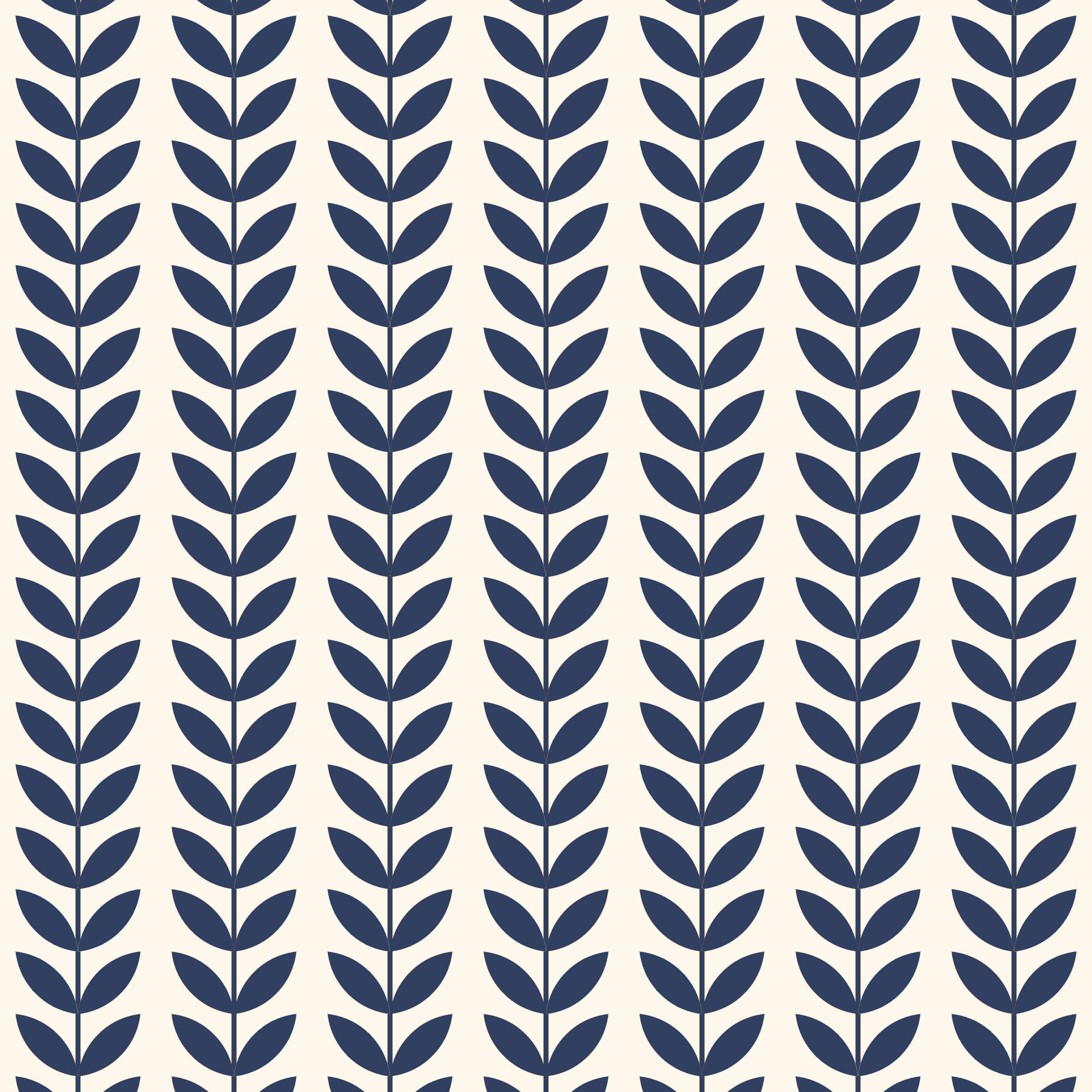 Flat lay of Scandi Stem Navy upholstery fabric on natural linen blend