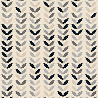 Scandi Stem Cotton Curtain Fabric in Pewter adds modern sophistication to any room