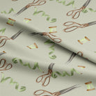 Beautiful sage green cotton fabric for curtains