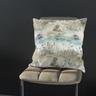 Seal Pups Cotton Curtain Fabric - Ivory swatch with natural lighting highlighting its quality