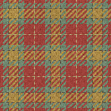 Sheil Plaid Linen Curtain Fabric - Red, a high-quality and luxurious curtain fabric with a classic red plaid pattern, perfect for adding a touch of warmth and elegance to any room 