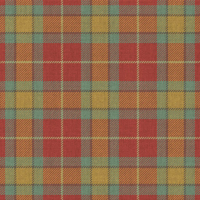 Sheil Plaid Linen Curtain Fabric - Red, a high-quality and luxurious curtain fabric with a classic red plaid pattern, perfect for adding a touch of warmth and elegance to any room