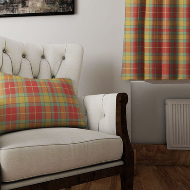 Elevate your interior design with the Sheil Plaid Linen Curtain Fabric - Red, a stunning and durable fabric that offers both privacy and a touch of traditional charm with its rich red plaid pattern