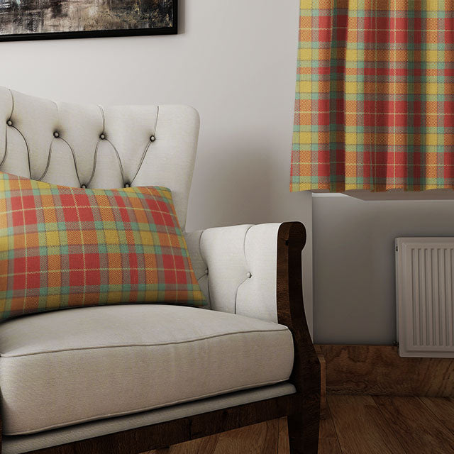 Elevate your interior design with the Sheil Plaid Linen Curtain Fabric - Red, a stunning and durable fabric that offers both privacy and a touch of traditional charm with its rich red plaid pattern
