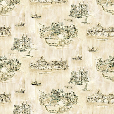 Siene Toile Cotton Curtain Fabric - Sepia: High-quality, textured cotton fabric in warm sepia tones for elegant window treatments