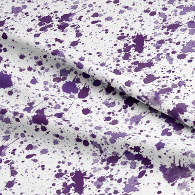 Beautiful purple Splash Cotton Curtain Fabric, perfect for adding a pop of color to any room