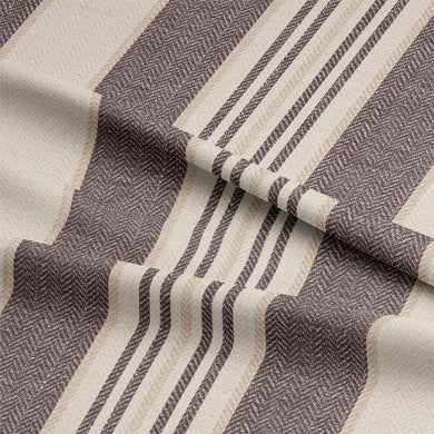 High-quality Staten Island Cotton Curtain Fabric - Chocolate perfect for elegant window treatments