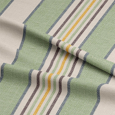 High-quality Staten Island Cotton Curtain Fabric in Green color with a smooth finish