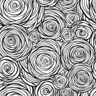 Swirl Cotton Curtain Fabric in Black and White, perfect for modern home decor