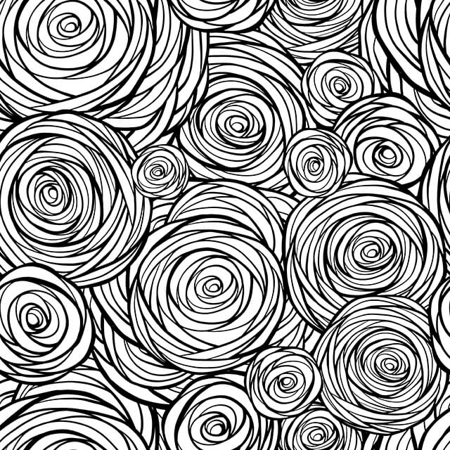 Swirl Cotton Curtain Fabric in Black and White, perfect for modern home decor