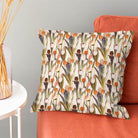 Luxurious and High-Quality Orange Tulips Linen Curtain Fabric for Window Treatments