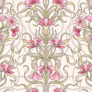 Vanessa Cotton Curtain Fabric - Rose in a room setting, bringing warmth and elegance to the space