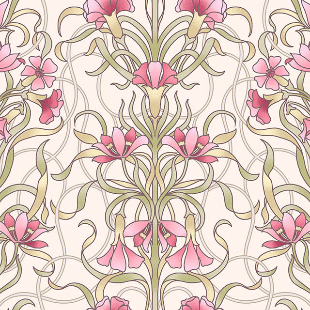 Vanessa Cotton Curtain Fabric - Rose in a room setting, bringing warmth and elegance to the space