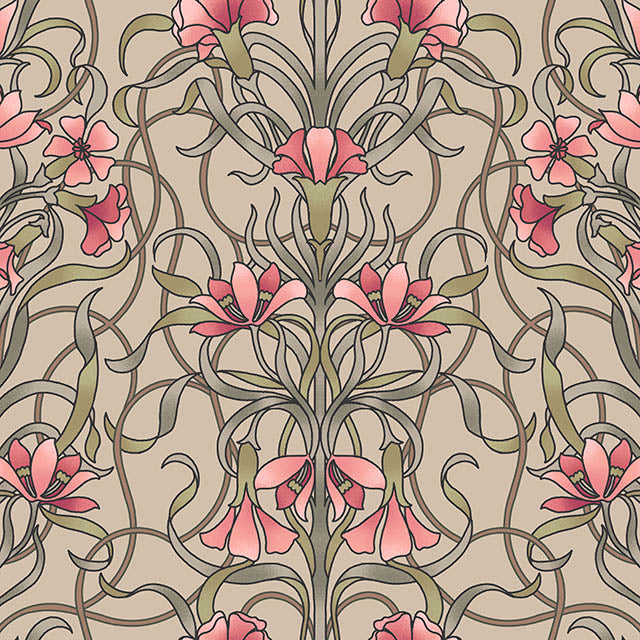 Close-up of Vanessa Cotton Curtain Fabric in Rouge color, with smooth texture and luxurious feel