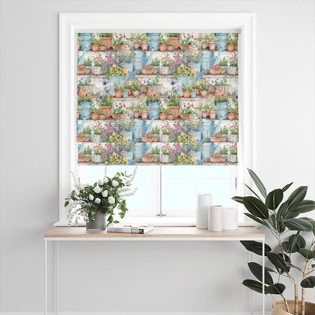 Soft and luxurious Walled Garden Cotton Curtain Fabric in a stunning shade of Blue