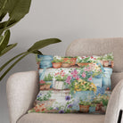 Beautiful and versatile Walled Garden Cotton Curtain Fabric in Blue, ideal for any room