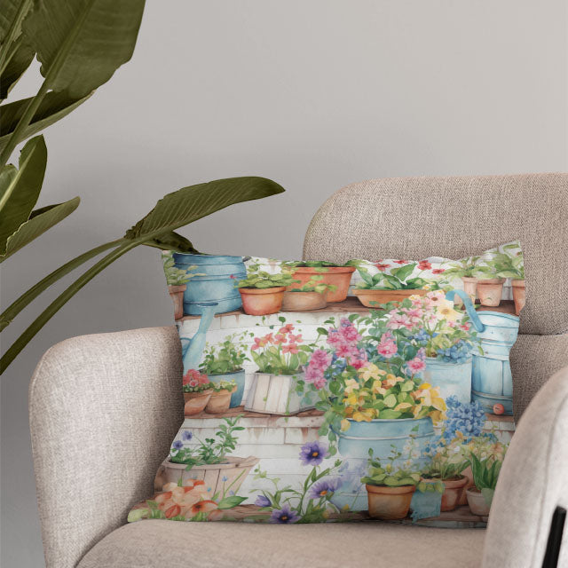 Beautiful and versatile Walled Garden Cotton Curtain Fabric in Blue, ideal for any room