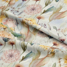 Close-up of Dandelion Linen Curtain Fabric in Rosemist color showing its texture and natural sheen