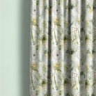 Soft and flowing Dandelion Linen Curtain Fabric - Sage in a peaceful bedroom