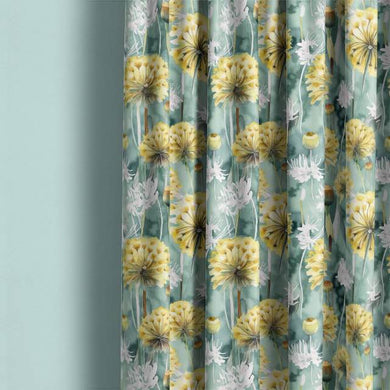 High-Quality Dandelion Linen Curtain Fabric in Teal for a Timeless and Elegant Look