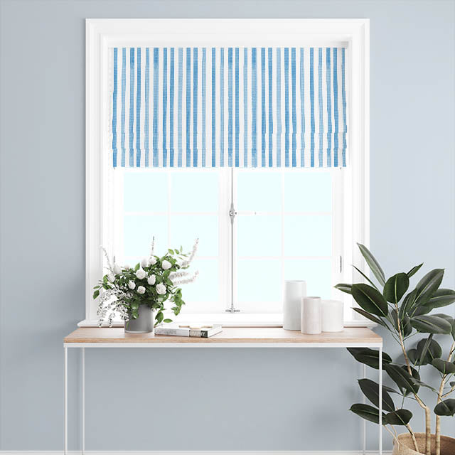 High-quality cotton fabric for curtains with a refreshing Aegean vibe