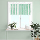 Beautiful Watercolour Stripe Cotton Curtain Fabric in Green for Home Decor