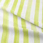 Elegant lime green watercolour stripe cotton curtain fabric