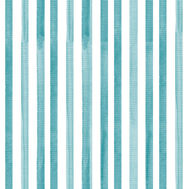 Watercolour Stripe Cotton Curtain Fabric in Sea Green with Soft and Flowing Texture