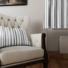 Watercolour Stripe Cotton Curtain Fabric - Slate swatch showcasing the beautiful texture