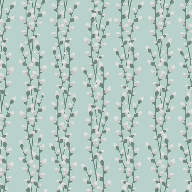 Willow Linen Curtain Fabric in Duck Egg Blue, perfect for drapery and upholstery