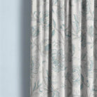Yakira Linen Curtain Fabric - Aqua, perfect for a beachy vibe room