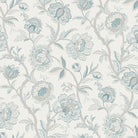 Yakira Linen Curtain Fabric in Aqua with subtle textured weave