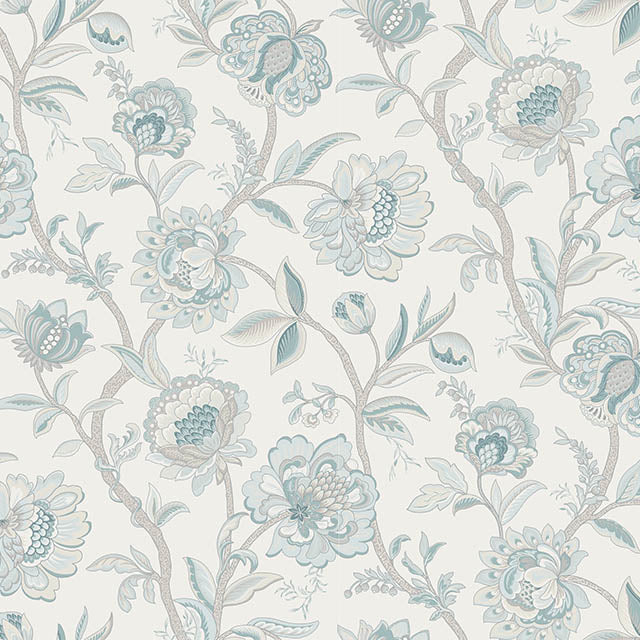 Yakira Linen Curtain Fabric in Aqua with subtle textured weave