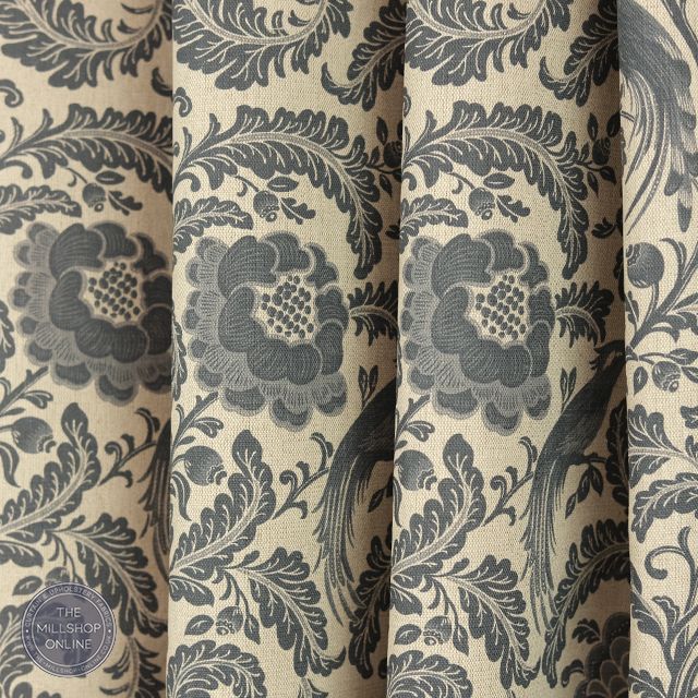 Acanthus Denim - Blue Bird Curtain Fabirc UK