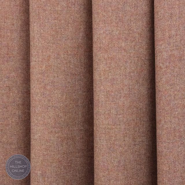 Soft and sumptuous pure wool fabric in a beautiful rose color for classic and timeless home decor