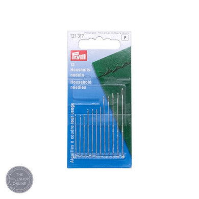 Close up image of Prym Household Needles, a versatile and durable sewing essential for various household tasks and needlework projects