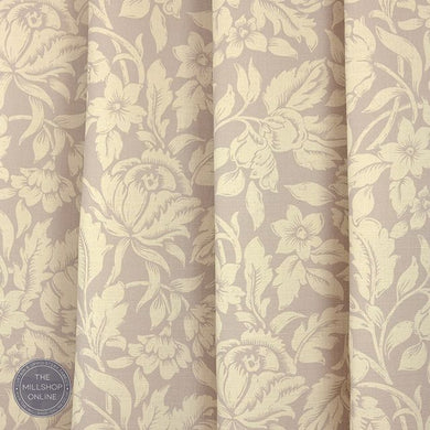 Joelle Dove Grey - Pale Grey Flower design roman blind fabric for sale uk