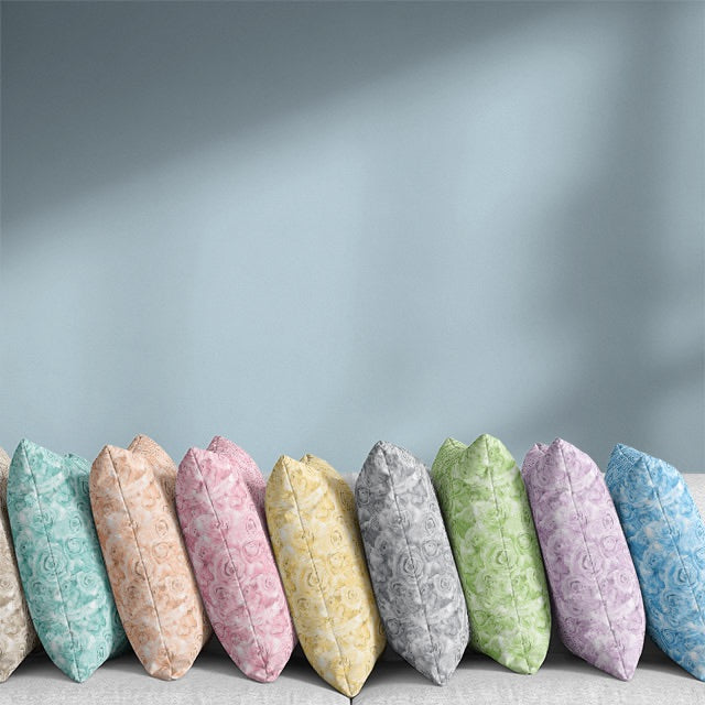 High-quality fabric with grey background adorned by a lovely roses pattern