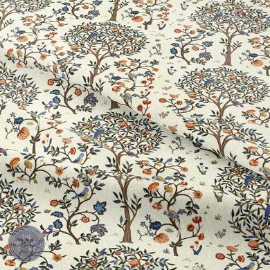 Life Tree Ivory - Ivory trees design roman blind fabric for sale