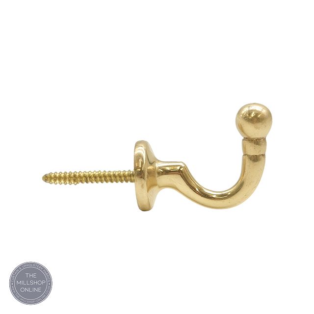 Tieback Hook Brass - Brass tieback hooks for sale